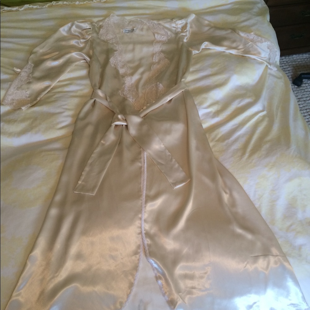 Vintage Christian Dior Robe & Night Gown Set